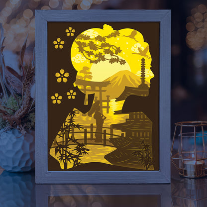 Japanese Landscape – 3D Lightbox SVG File for Cricut & Silhouette