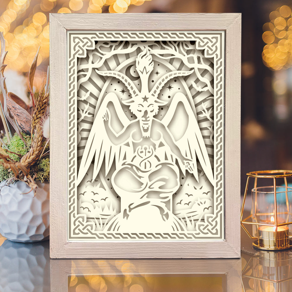 Baphomet – 3D Lightbox SVG File for Cricut & Silhouette