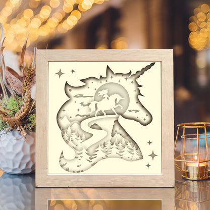 Unicorn 2 – 3D Lightbox SVG File for Cricut & Silhouette
