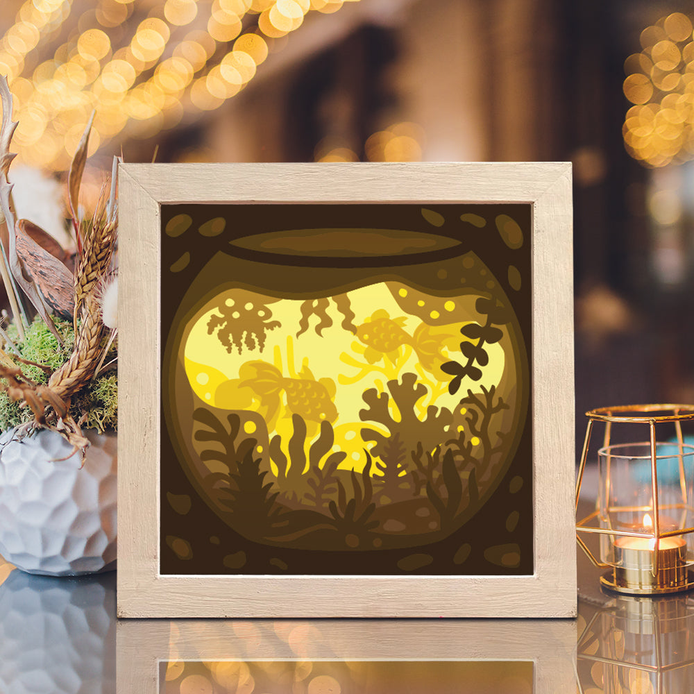 Aquarium 2 – 3D Lightbox SVG File for Cricut & Silhouette