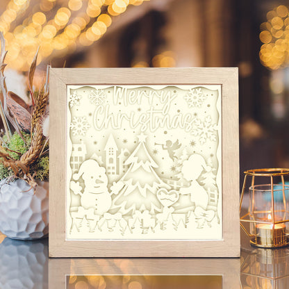 Merry Christmas 19 – 3D Lightbox SVG File for Cricut & Silhouette