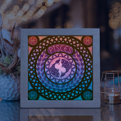 Pisces – 3D Lightbox SVG File for Cricut & Silhouette