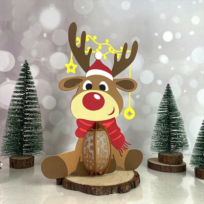 Reindeer Reindeer – 3D Lantern SVG File for Cricut & Silhouette