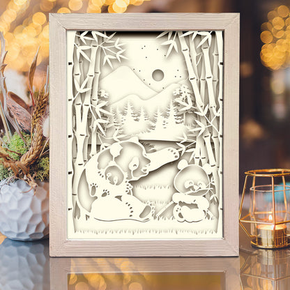 Panda – 3D Lightbox SVG File for Cricut & Silhouette