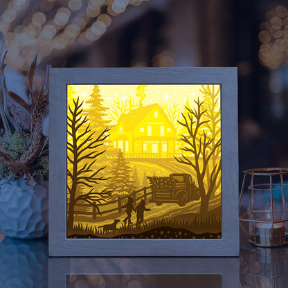 Christmas In The Forest 1 – 3D Lightbox SVG File for Cricut & Silhouette