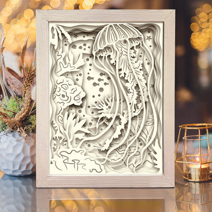 Jellyfish – 3D Lightbox SVG File for Cricut & Silhouette