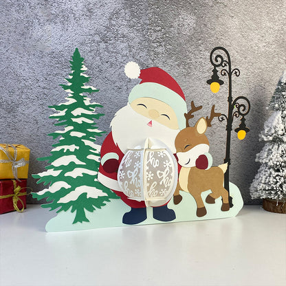 Santa Claus - 3D Christmas Lantern File - Cricut File  - VEKTOR KRAFT