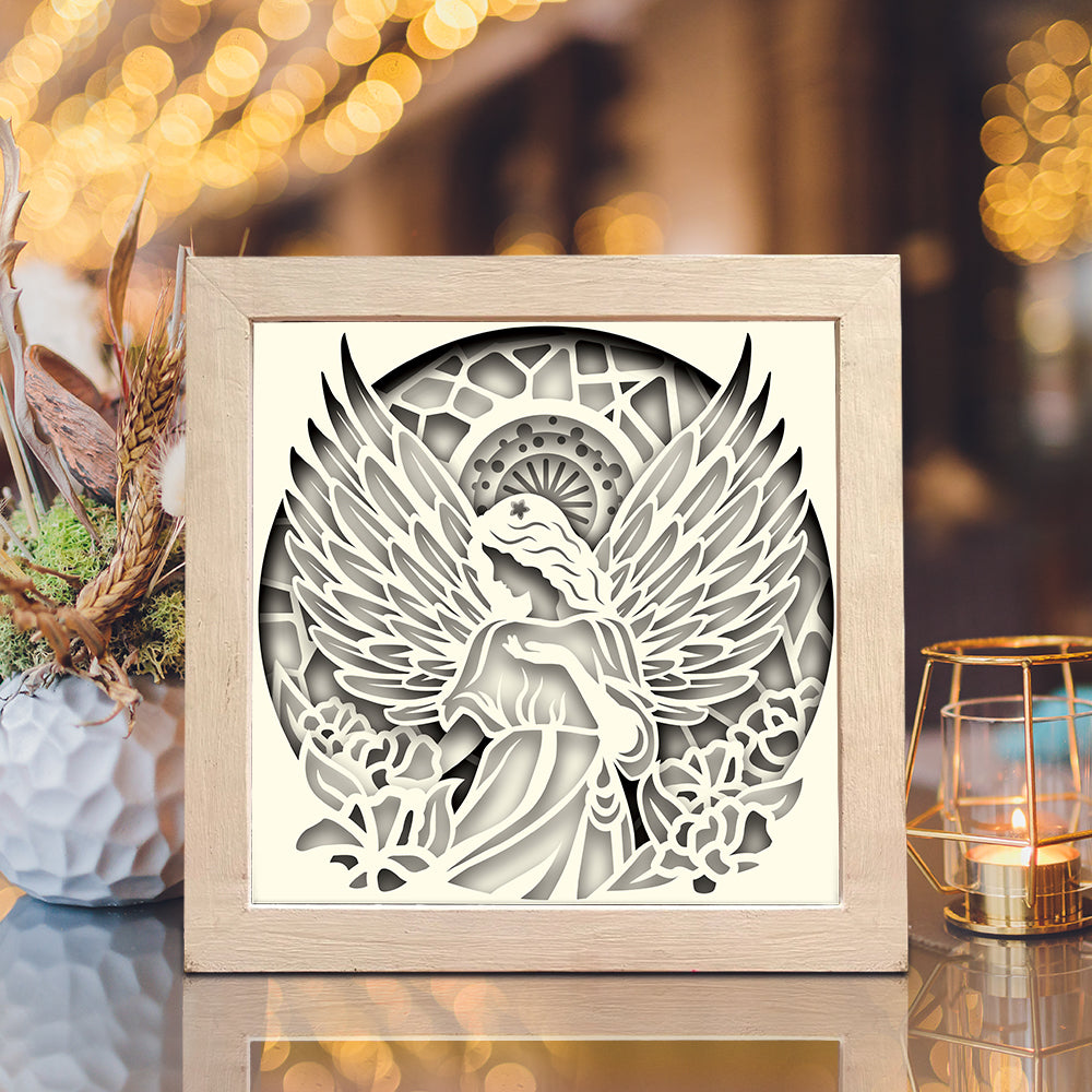 Angel 2 – 3D Lightbox SVG File for Cricut & Silhouette