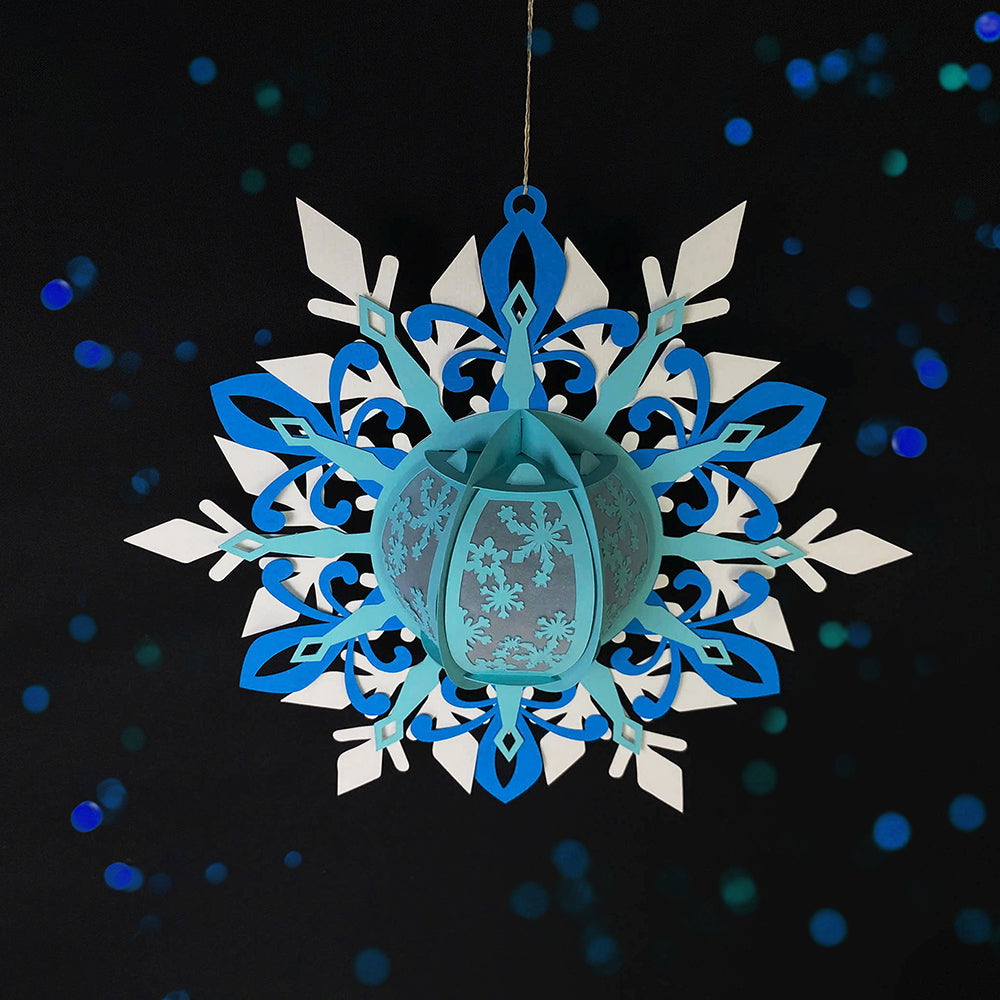 Snowflake 2 - 3D Christmas Lantern File - Cricut File  - VEKTOR KRAFT