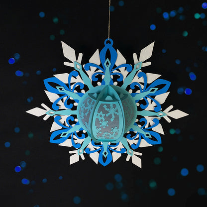 Snowflake 2 - 3D Christmas Lantern File - Cricut File  - VEKTOR KRAFT
