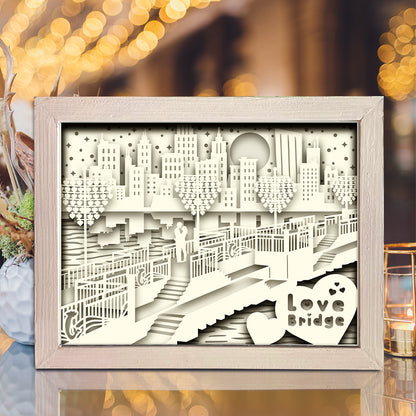 Love Bridge – 3D Lightbox SVG File for Cricut & Silhouette