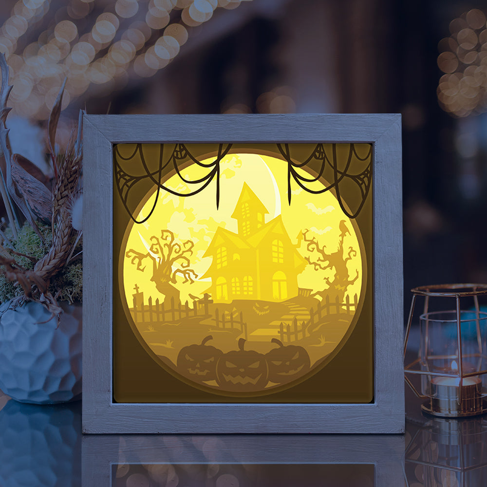 Cute Halloween 1 – 3D Shadow Box SVG File for Cricut & Silhouette