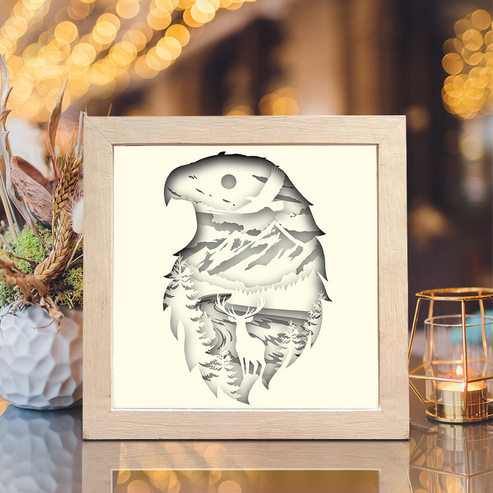 Spirit Of The Forest Square – 3D Lightbox SVG File for Cricut & Silhouette