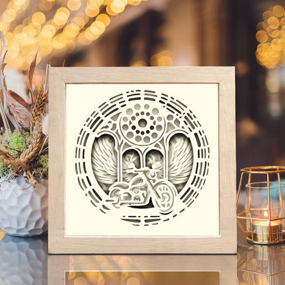 Motorcycle – 3D Lightbox SVG File for Cricut & Silhouette