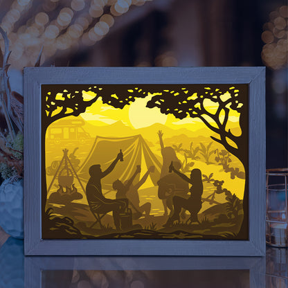 Camping 2 – 3D Lightbox SVG File for Cricut & Silhouette
