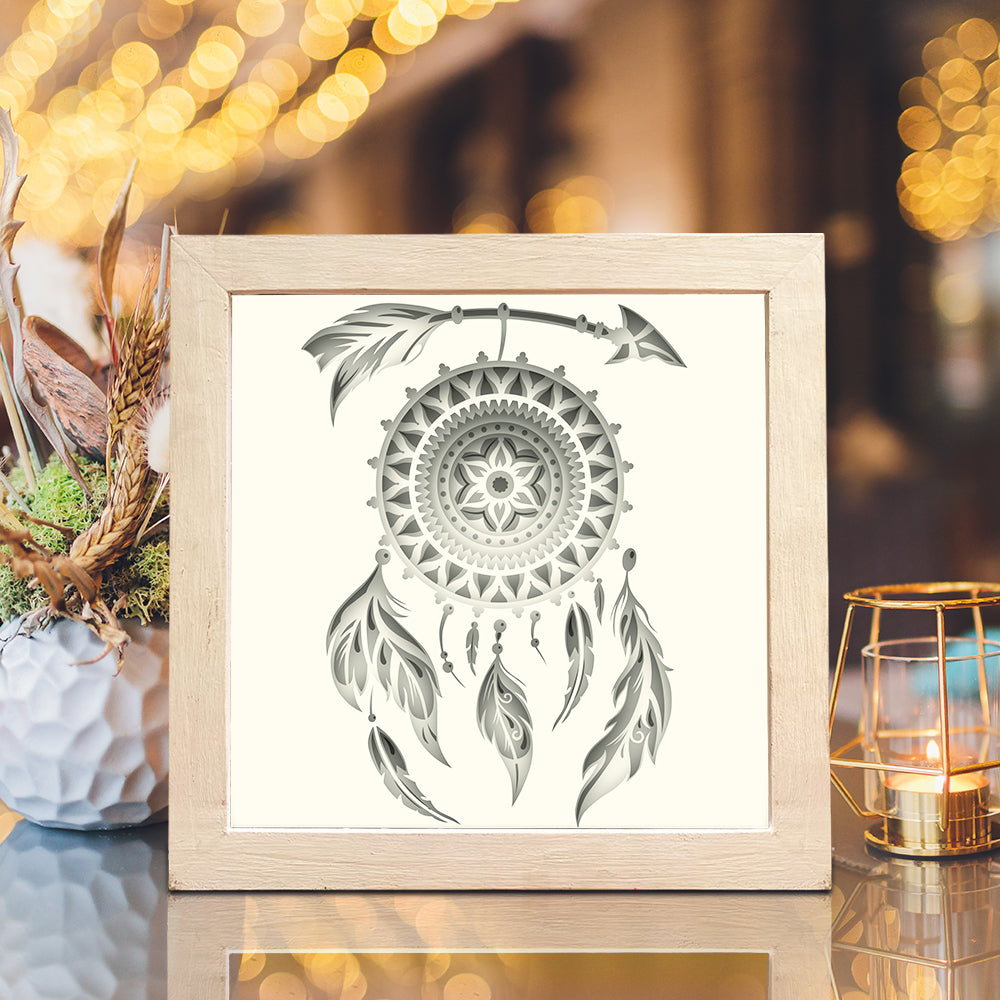 Dreamcatcher Square – 3D Lightbox SVG File for Cricut & Silhouette
