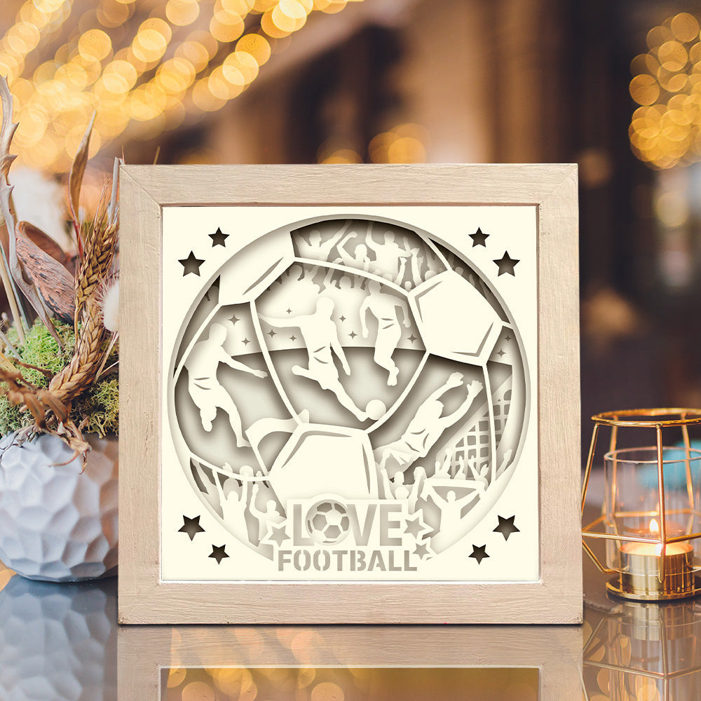 Football – 3D Lightbox SVG File for Cricut & Silhouette