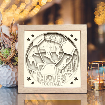 Football – 3D Lightbox SVG File for Cricut & Silhouette