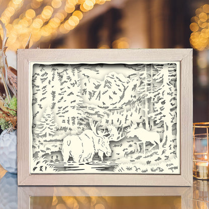 Moose – 3D Lightbox SVG File for Cricut & Silhouette