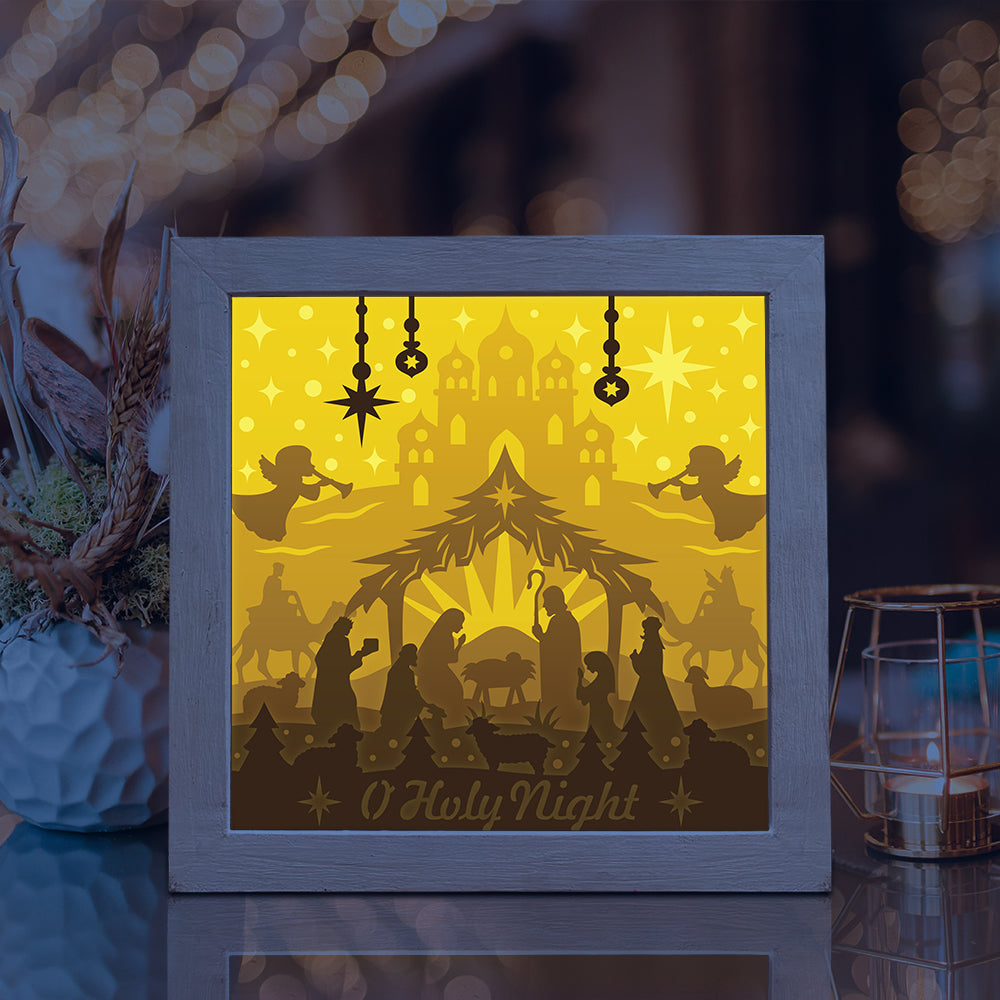 Nativity Scene 4 – 3D Lightbox SVG File for Cricut & Silhouette