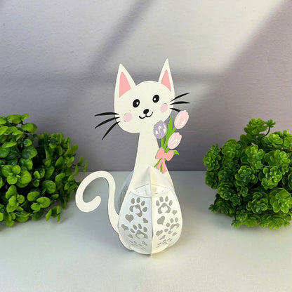 Cute Cat 2 - 3D Animal Paper Lantern File  - Cricut File  - VEKTOR KRAFT