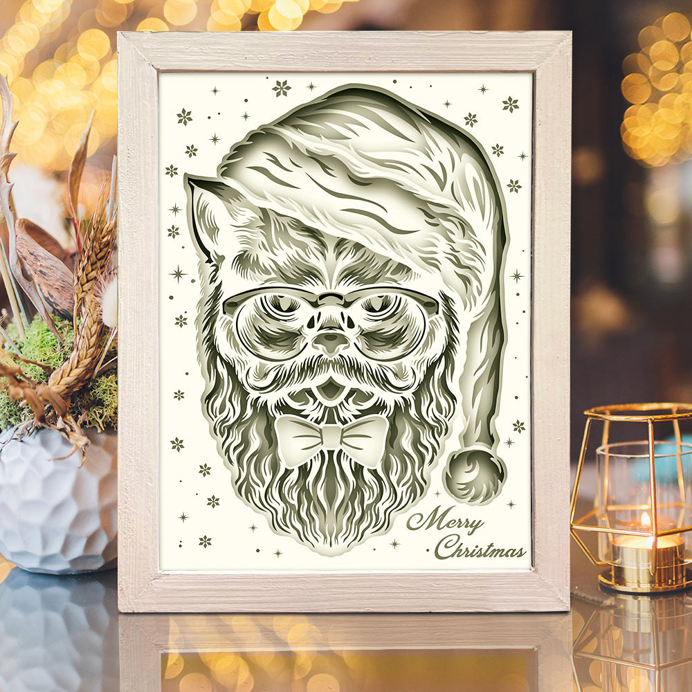 Christmas Cat – 3D Lightbox SVG File for Cricut & Silhouette