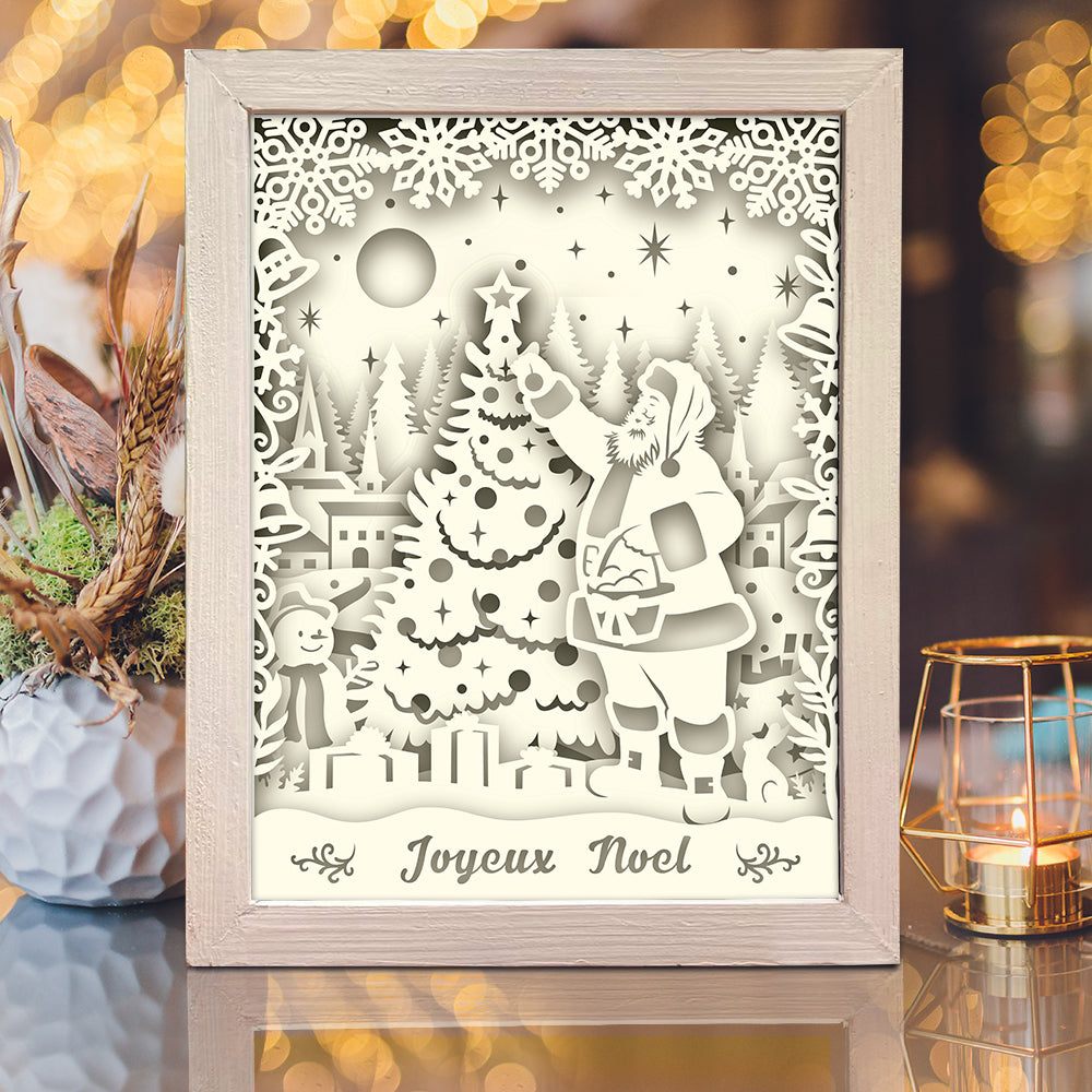 Pere Noel 3 – 3D Lightbox SVG File for Cricut & Silhouette