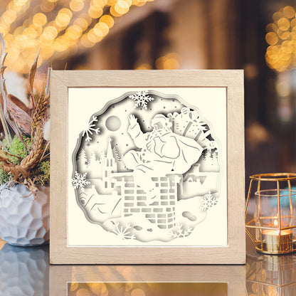 Santa Claus 13 – 3D Lightbox SVG File for Cricut & Silhouette