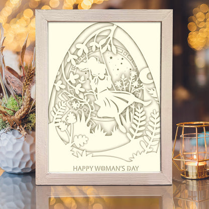Happy Women's Day 5 – 3D Lightbox SVG File for Cricut & Silhouette