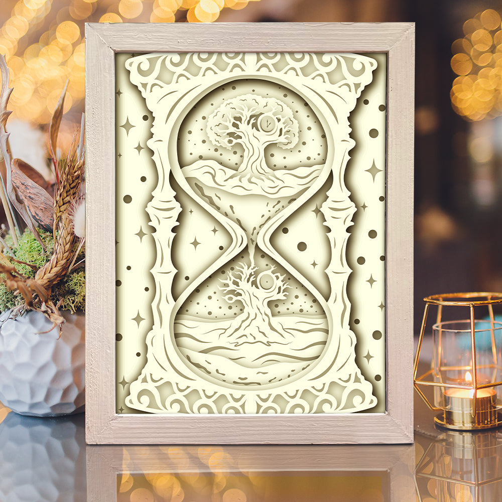 Hourglass 2 – 3D Lightbox SVG File for Cricut & Silhouette