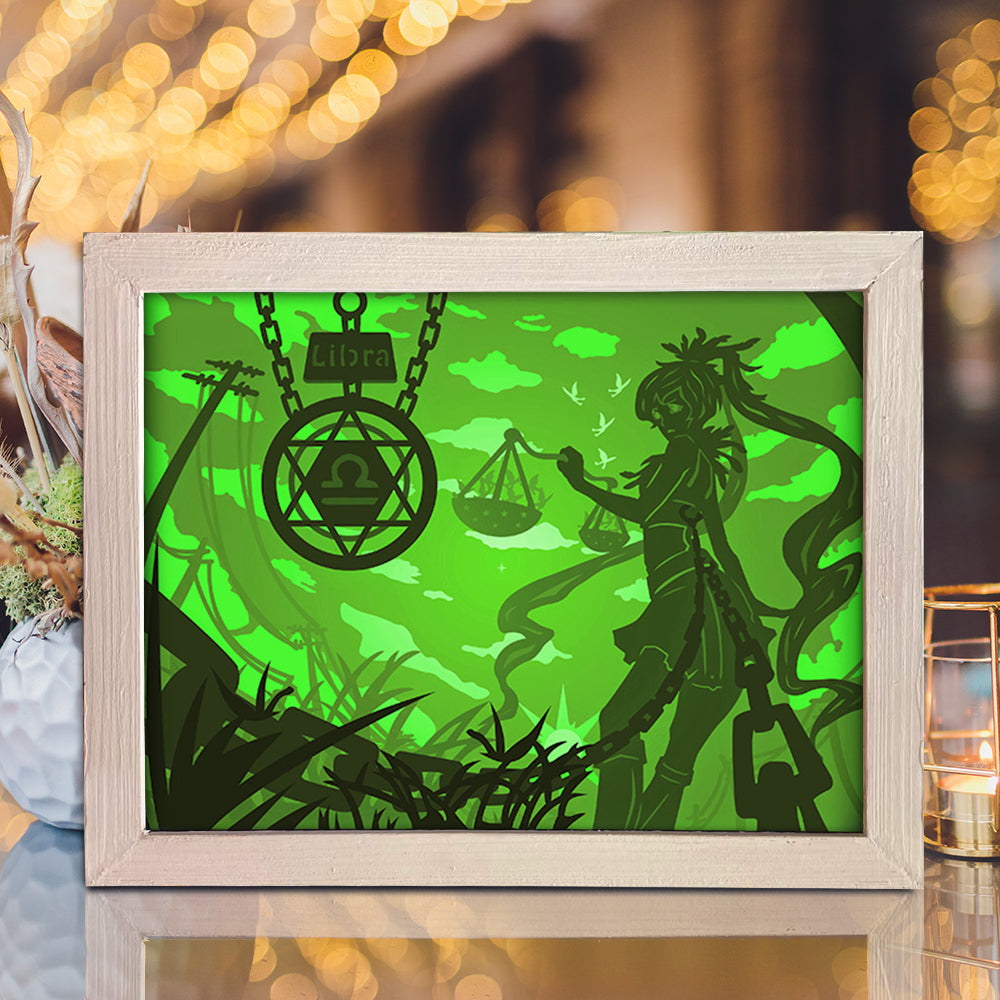 Zodiac Libra – 3D Lightbox SVG File for Cricut & Silhouette
