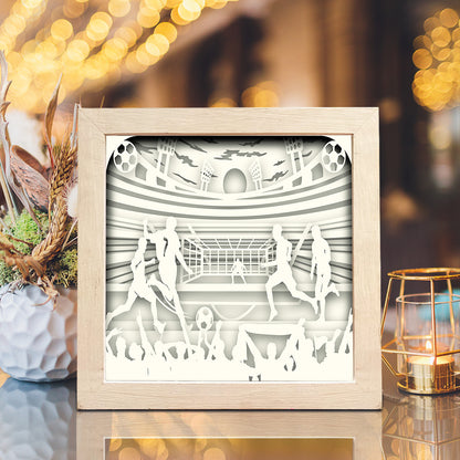 Soccer Square – 3D Lightbox SVG File for Cricut & Silhouette