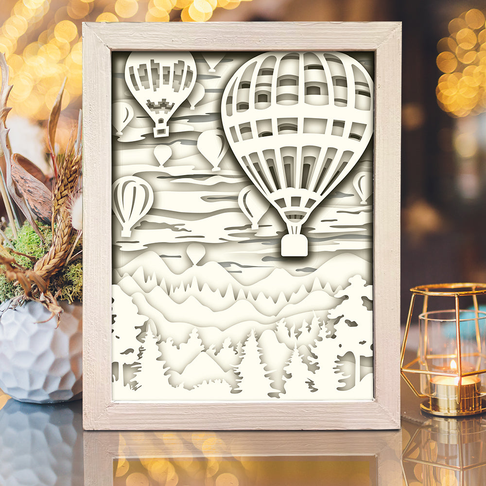Air Balloon – 3D Lightbox SVG File for Cricut & Silhouette