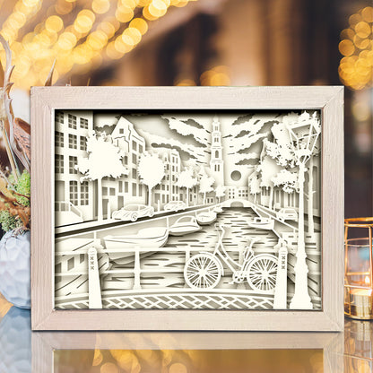 Amsterdam – 3D Lightbox SVG File for Cricut & Silhouette