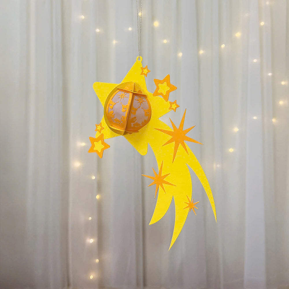 Shooting Star – 3D Lantern SVG File for Cricut & Silhouette