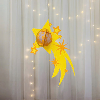 Shooting Star – 3D Lantern SVG File for Cricut & Silhouette