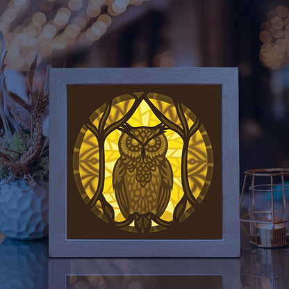 Owl 2 – 3D Lightbox SVG File for Cricut & Silhouette