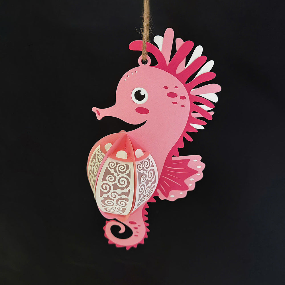 Seahorse 2 – 3D Lantern SVG File for Cricut & Silhouette
