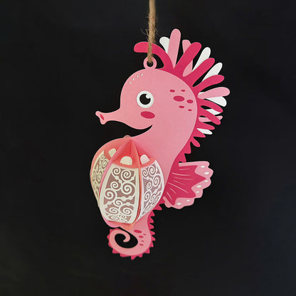Seahorse 2 – 3D Lantern SVG File for Cricut & Silhouette