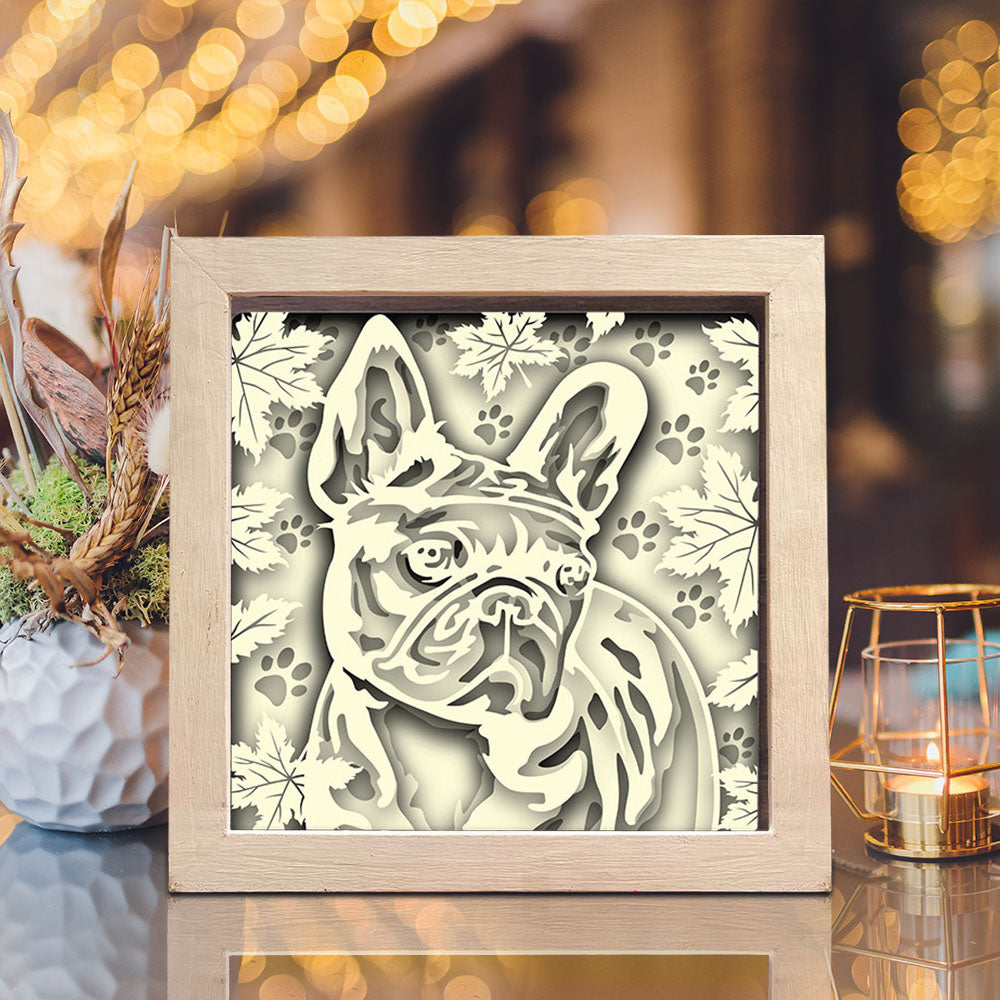 French Bulldog – 3D Lightbox SVG File for Cricut & Silhouette