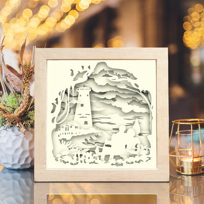 Simplified Lighthouse – 3D Lightbox SVG File for Cricut & Silhouette