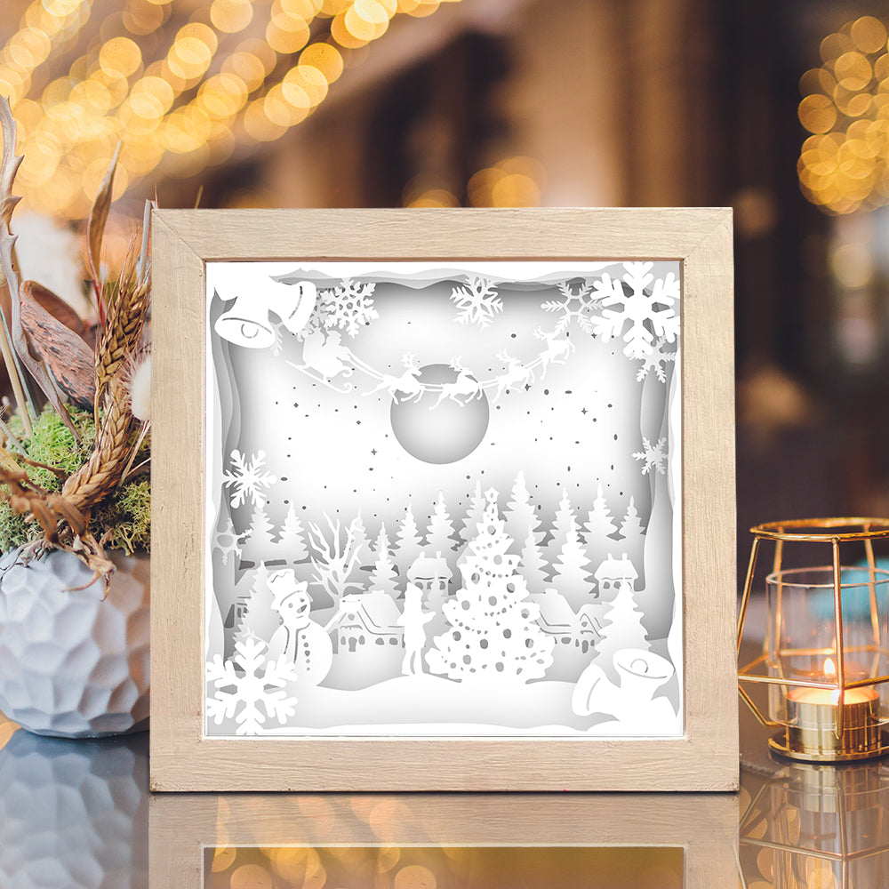 Santa Cabin 1 – 3D Lightbox SVG File for Cricut & Silhouette