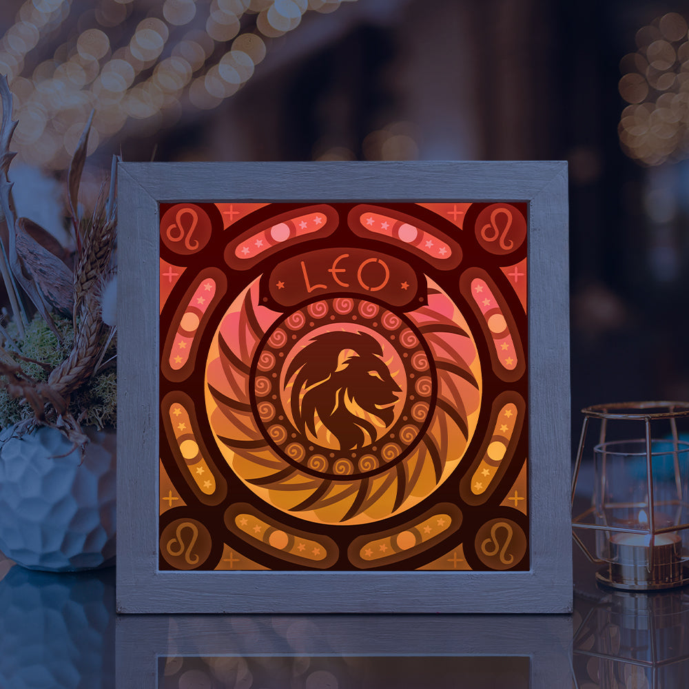 Leo – 3D Lightbox SVG File for Cricut & Silhouette