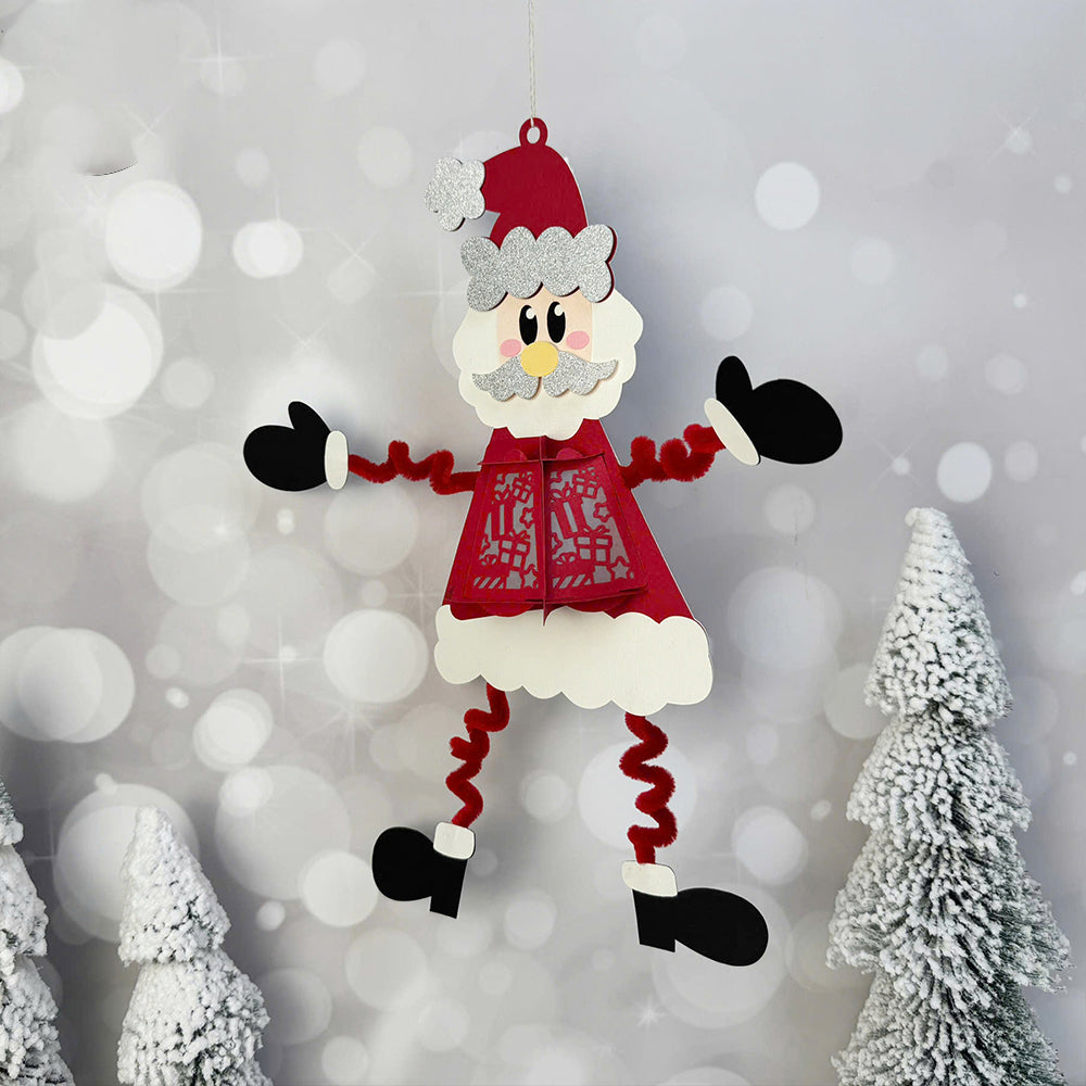 Santa Hanging - 3D Christmas Lantern File - Cricut File  - VEKTOR KRAFT
