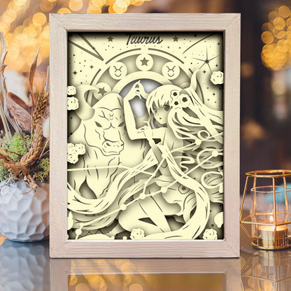 Zodiac Taurus – 3D Lightbox SVG File for Cricut & Silhouette