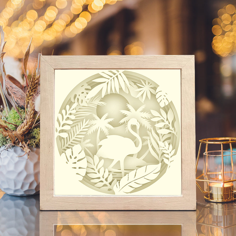 Tropical – 3D Lightbox SVG File for Cricut & Silhouette