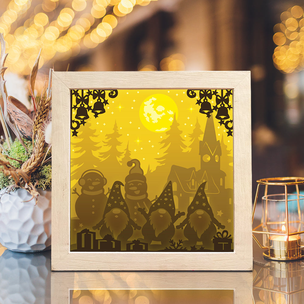 Christmas Gnome 1 – 3D Lightbox SVG File for Cricut & Silhouette