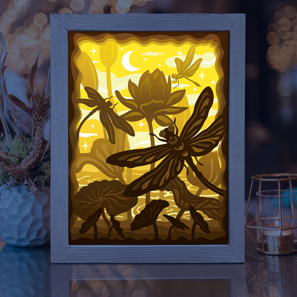 Dragonfly – 3D Lightbox SVG File for Cricut & Silhouette