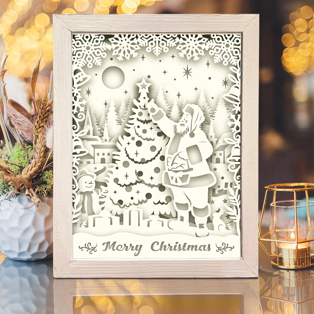 Santa Claus 3 – 3D Lightbox SVG File for Cricut & Silhouette