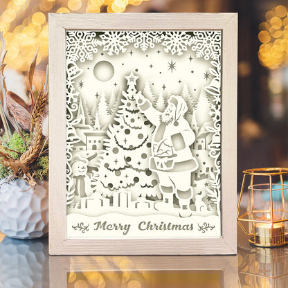 Santa Claus 3 – 3D Lightbox SVG File for Cricut & Silhouette